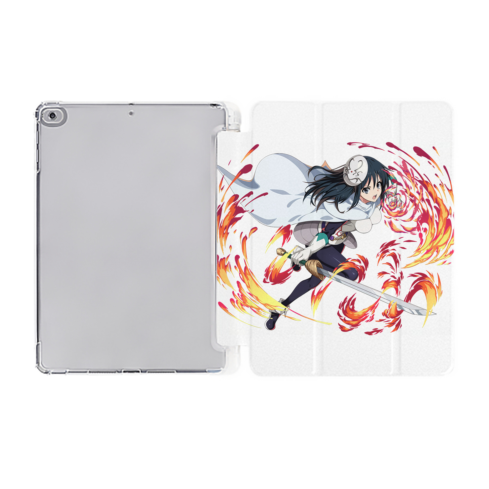 （画像用） 転スラ Regarding Reincarnated to Slime IPad ケース ペン収納付き 三つ折りスタンド PUレザー×シリコン 対応機種9.5/10.5/10.9インチ